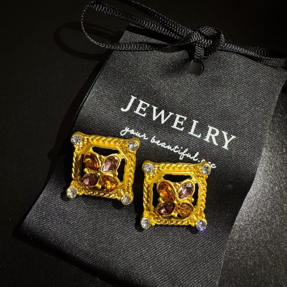 Radiant Gold and Sapphire Drop Earrings